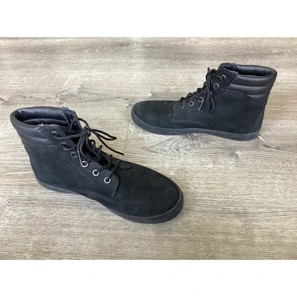 Timberland Boots Womens Size 7 Black Nubuck Chukka Lace Up Ortholite A1KLO9